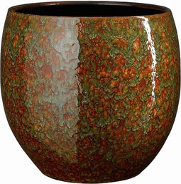 Mica Decorations Bloempot Fabian - 28x28x28 cm - Terracotta - Groen