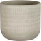 Mica Decorations Bloempot Florian - 18x18x16 cm - Terracotta - Lichtgrijs
