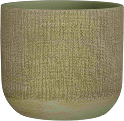Mica Decorations Bloempot Florian - 24x24x22 cm - Terracotta - Groen
