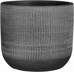 Mica Decorations Bloempot Florian - 24x24x22 cm - Terracotta - Donkergrijs