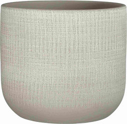 Mica Decorations Bloempot Florian - 24x24x22 cm - Terracotta - Lichtgrijs