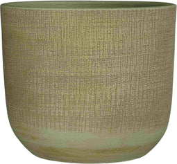 Mica Decorations Bloempot Florian - 28x28x26 cm - Terracotta - Groen