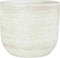 Mica Decorations Bloempot Florian - 28x28x26 cm - Terracotta - Gebroken Wit