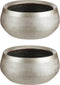 Mica Decorations Bloempot - goudkleurig - keramiek - 33 cm - plantenpotten