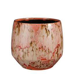 Mica Decorations Bloempot Harris - 25x25x22 cm - Keramiek - Rood