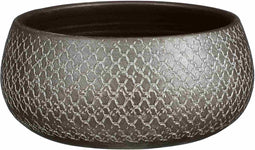 Mica Decorations Bloempot Madeira - 27x27x13 cm - Terracotta - Zilver