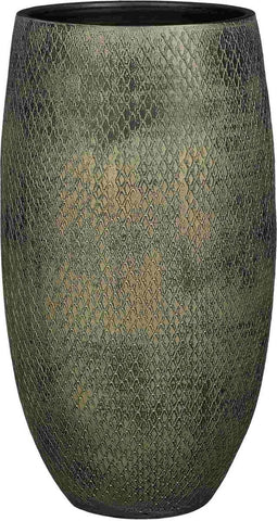 Mica Decorations Bloempot Madeira - 39x39x70 cm - Terracotta - Groen