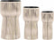 Mica Decorations Bloempot Merida - 36x36x65 cm - Katoen - Beige- Set van 3