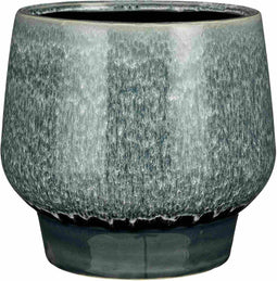 Mica Decorations Bloempot Monta - 22x22x20 cm - Steen - Donkerblauw