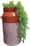 Mica Decorations Bloempot Moody - 27x27x50 cm - Keramiek - Paars