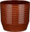 Mica Decorations Bloempot Nola - 17x17x16 cm - Keramiek - Bruin