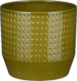 Mica Decorations Bloempot Nola - 17x17x16 cm - Keramiek - Groen
