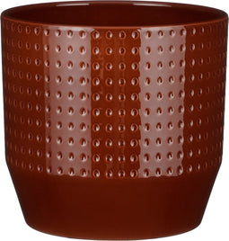 Mica Decorations Bloempot Nola - 19x19x18 cm - Keramiek - Bruin