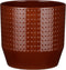 Mica Decorations Bloempot Nola - 19x19x18 cm - Keramiek - Bruin