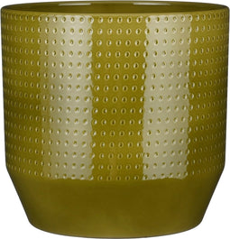 Mica Decorations Bloempot Nola - 27x27x25 cm - Keramiek - Groen