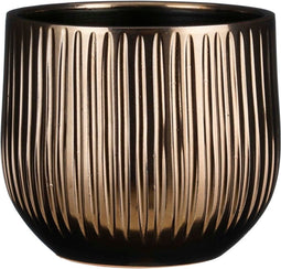 Mica Decorations Bloempot Pablo - 25x25x20 cm - Keramiek - Bronze