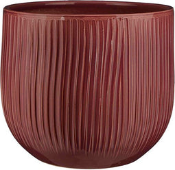 Mica Decorations Bloempot Pablo Rond - 29x29x25 cm - Keramiek - Paars