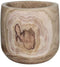 Mica Decorations Bloempot Pia rond hout lichtbruin handgemaakt- 40 x Ø 40 cm