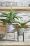 Mica Decorations Bloempot plantenstandaard/verhoger - zwart - H12 x B10 cm