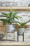 Mica Decorations Bloempot plantenstandaard/verhoger - zwart - H14 x B9,5 cm