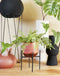 Mica Decorations Bloempot plantenstandaard/verhoger - zwart - H14 x B9,5 cm