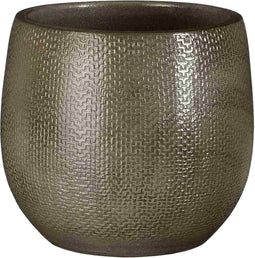 Mica Decorations Bloempot Porto - 18x18x18 cm - Terracotta - Taupe