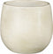 Mica Decorations Bloempot Porto - 18x18x18 cm - Terracotta - Wit