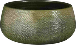 Mica Decorations Bloempot Porto - 27x27x13 cm - Terracotta - Groen