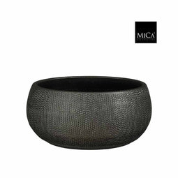 Mica Decorations Bloempot Porto - 27x27x13 cm - Terracotta - Metallic,Antraciet