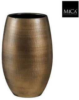 Mica Decorations Bloempot Porto - 31x31x50 cm - Terracotta - Brons,Metallic