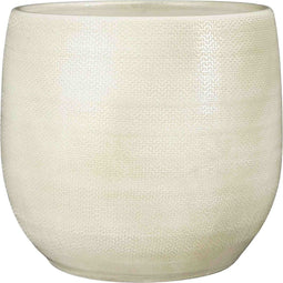 Mica Decorations Bloempot Porto - 32x32x32 cm - Terracotta - Wit