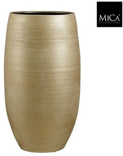 Mica Decorations Bloempot Porto - 39x39x70 cm - Terracotta - Goud,Metallic