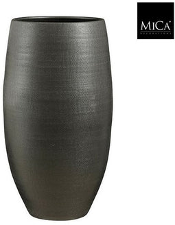 Mica Decorations Bloempot Porto - 39x39x70 cm - Terracotta - Metallic,Antraciet