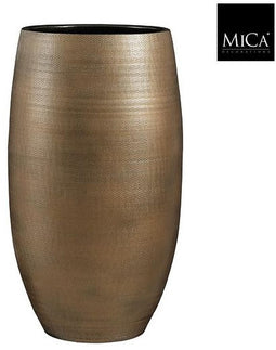 Mica Decorations Bloempot Porto - 39x39x70 cm - Terracotta - Brons,Metallic