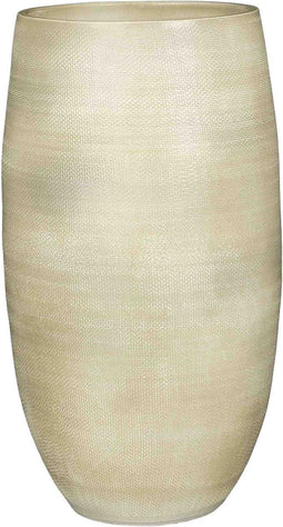 Mica Decorations Bloempot Porto - 39x39x70 cm - Terracotta - Wit