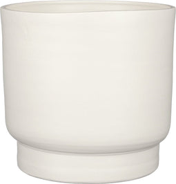 Mica Decorations Bloempot Riva - 26x26x23 cm - Terracotta - Wit