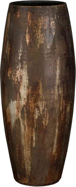 Mica Decorations Bloempot Roel - 28x28x70 cm - Terracotta - rust