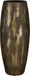 Mica Decorations Bloempot Roel - 28x28x70 cm - Terracotta - Donkergroen