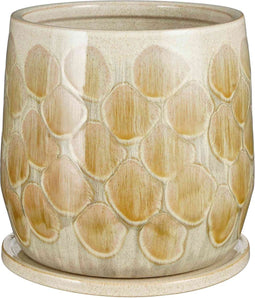 Mica Decorations Bloempot Rosali - 26.5x26.5x26 cm - Keramiek - Bruin