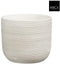 Mica Decorations Bloempot Samuel - 22x22x19 cm - Terracotta - Gebroken Wit