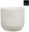 Mica Decorations Bloempot Samuel - 24x24x21 cm - Terracotta - Gebroken Wit