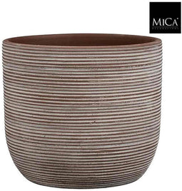 Mica Decorations Bloempot Samuel - 28x28x26 cm - Terracotta - Bruin