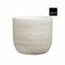 Mica Decorations Bloempot Samuel - 28x28x26 cm - Terracotta - Gebroken Wit