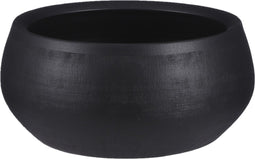 Mica Decorations Bloempot - schaal - zwart - keramiek - 26 x 12 cm - plantenpotten binnen