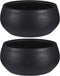 Mica Decorations Bloempot - schaal - zwart - keramiek - 26 x 12 cm - plantenpotten binnen