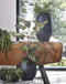 Mica Decorations Bloempot - schaal - zwart - keramiek - 26 x 12 cm - plantenpotten binnen