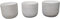 Mica Decorations Bloempot Set van 3 Florian gebroken wit H17,5 x D20cm