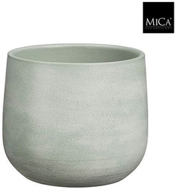 Mica Decorations Bloempot Sevilla - 19x19x16 cm - Terracotta - Grijs