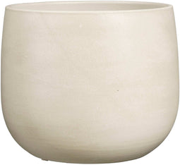 Mica Decorations Bloempot Sevilla - 33x33x28 cm - Terracotta - Gebroken Wit