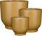Mica Decorations Bloempot Tara - 30x30x30 cm - Keramiek - Lichtbruin- Set van 3